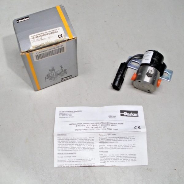 Parker 12 Volt Solenoid Valve 71215SN21Z01F2JZ07C1. Replaces Sea Ray 1791155