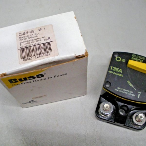 Buss Type 3 Marine Rated 135 Amp Circuit Breaker CB187F-135