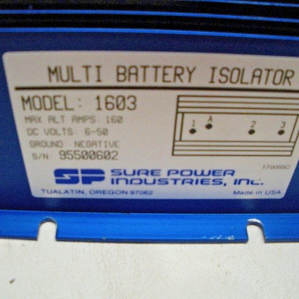 Sure Power Industries Multi Battery Isolator 1603