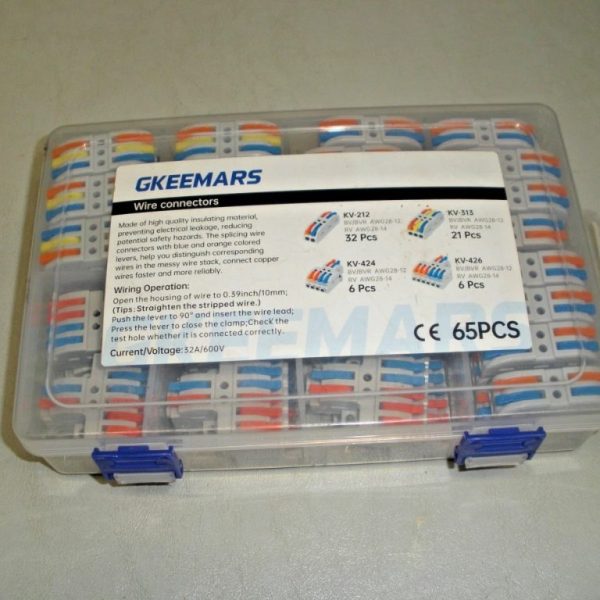GKEEMARS Wire Connector Kit 65 Pieces KV-212, KV-313, KV-424, KV-426