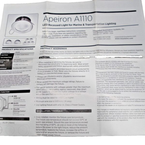 Apeiron A110 LED Recessed Down Light A1110Z-41CAB